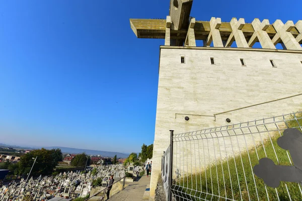 Elevazione Santa Croce Hermitage Eremo Ortodosso Costruito Rapa Robilor Famoso — Foto Stock