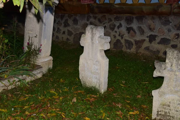 Cruz Piedra Monumento Funerario Símbolo Ortodoxo Muerte Resurrección Siendo Uno — Foto de Stock
