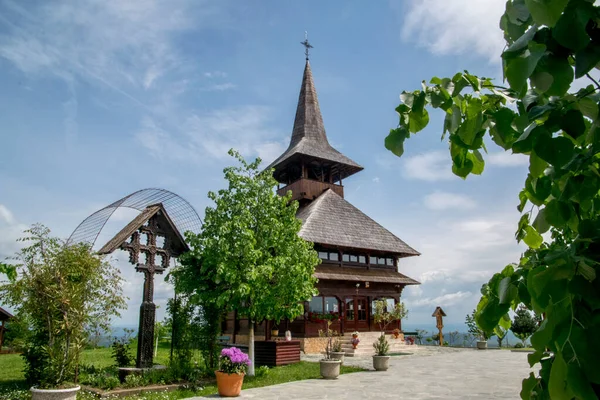 Dobrita Klosteret Gorj Med Sin Træ Ortodokse Kirke Bygget Maramuresisk - Stock-foto