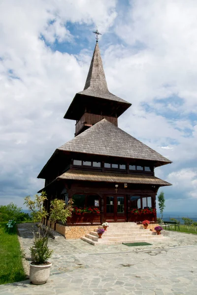 Biara Dobrita Gorj Dengan Gereja Ortodoks Kayunya Yang Dibangun Dengan — Stok Foto