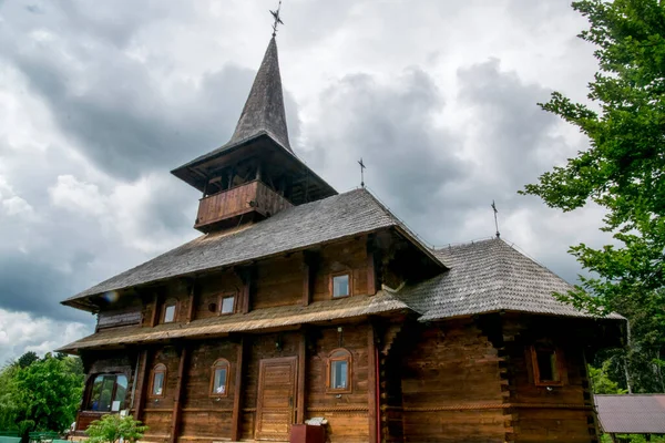 Das Kloster Dobrita Gorj Mit Seiner Orthodoxen Holzkirche Die Maramuresischen — Stockfoto