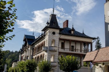 Bile Govora kasabasındaki tarihi binaların mimari detayları, Vlcea ilçesindeki bir spa merkezi.