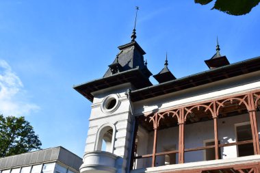 Bile Govora kasabasındaki tarihi binaların mimari detayları, Vlcea ilçesindeki bir spa merkezi.