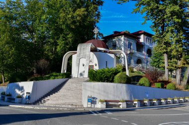 Bile Govora kasabasındaki tarihi binaların mimari detayları, Vlcea ilçesindeki bir spa merkezi.