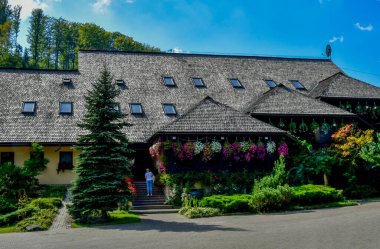 Ormandaki bir tepede güzel bir ev..