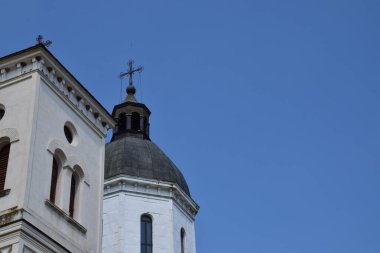 Eski şehrin kutsal mezarının katedralinin manzarası.