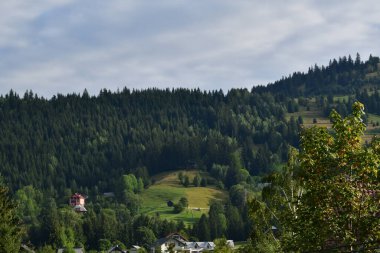 Dağ sırası olan güzel bir manzara.