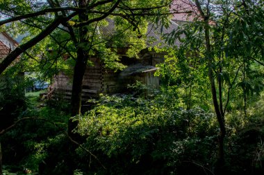 Şehirde terk edilmiş eski bir ev.