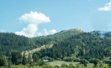 Bulutlu dağ manzarası