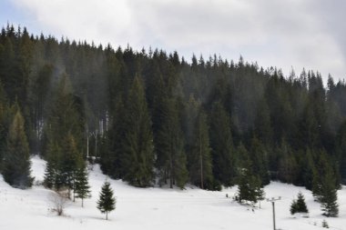 Vitosha Dağı Kış manzarası, Bulgaristan