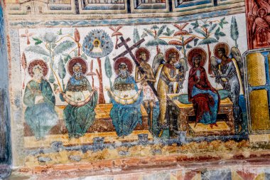Sabah Kudüs 'te Bakire Meryem Kilisesi mozaiği.