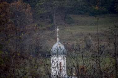 Sonbaharda St. John Kilisesi. Ormanda, Sozoovsk köyünde, Rusya.