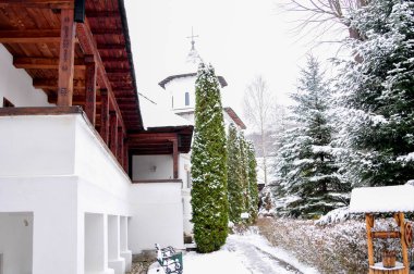 İtalyan köyünde kış.