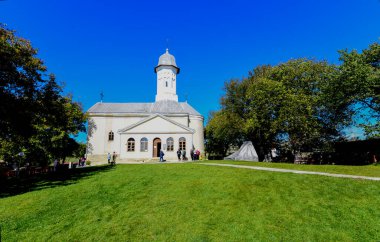 view of the church in the park