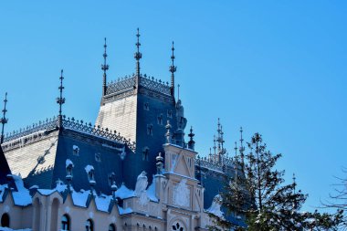 beautiful old building with a blue sky background