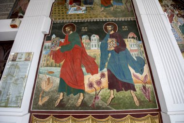 Aziz Nikolas Kilisesi 'nin içinde Aziz Nikholas Manastırı' nda. Aziz Nikholas 'ta. Tanrının büyük annesinin ortodoks kilisesi.