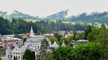 Eski şehrin güzel manzarası. Eski kasabanın.