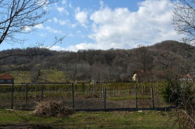 Köyün kırsal manzarası