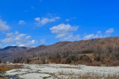 Güzel dağ manzarası. Doğa, seyahat