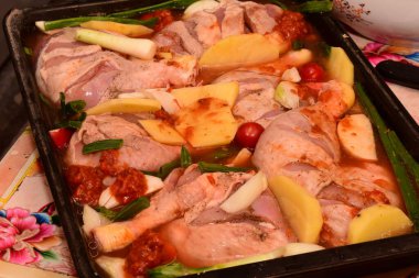 Lezzetli yiyeceklerin yakın görüntüsü