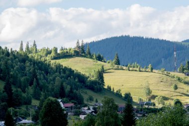 Karpat dağlarındaki dağ manzarası