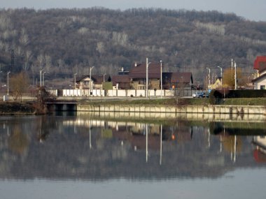 Güzel ortaçağ mimarisinin manzarası