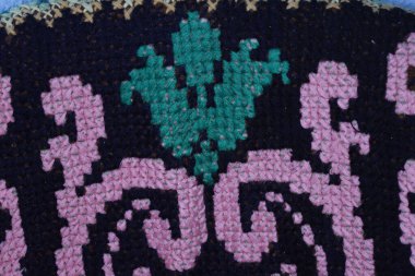 El yapımı örme yün doku arka plan boncuk Iğne