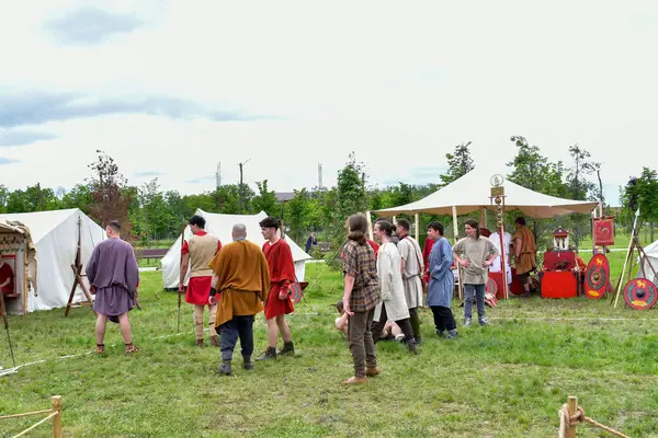 Ortaçağ kültürünün festivali. Rusya 'nın tarihi merkezinin orta çağında..