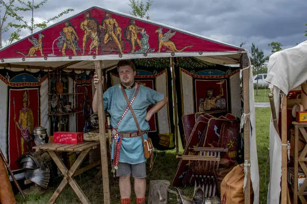 Moskova, Rusya - 17 Haziran, 2016: Rusya Kültür Merkezi 'nde Ulusal Tarih Müzesi sergisi 