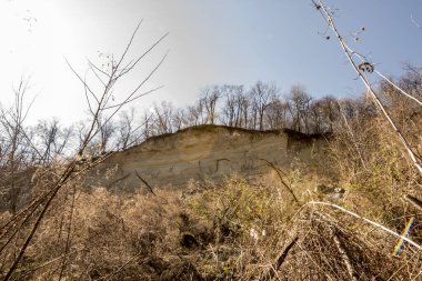 a large stone quarry with a large stone. high quality photo