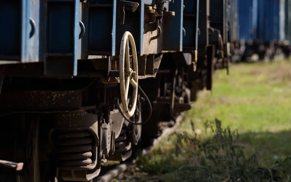 Railroad Godsvagnar För Transport Kol Och Andra Mineraler — Stockfoto