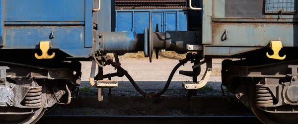 Chemin Fer Wagons Pour Transport Charbon Autres Minéraux Sur Voie — Photo