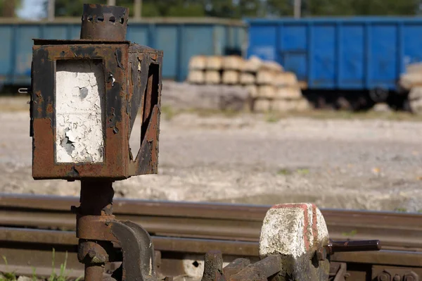 Manual Railway Swith Старая Классическая Железнодорожная Инфраструктура — стоковое фото