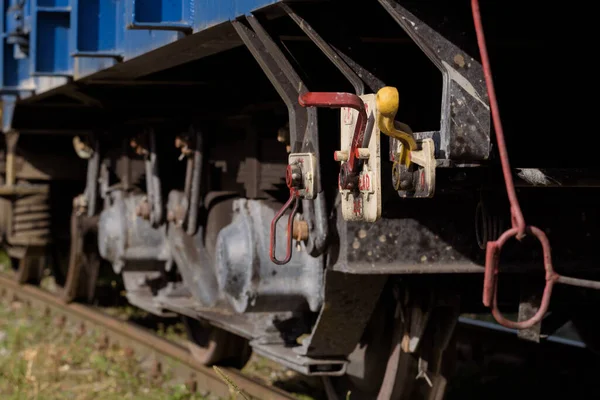 Railway Transport Freight Wagon Safety Switches Valves — Stockfoto