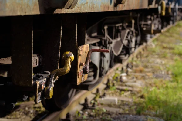 Railway Transport Freight Wagon Safety Switches Valves — стоковое фото
