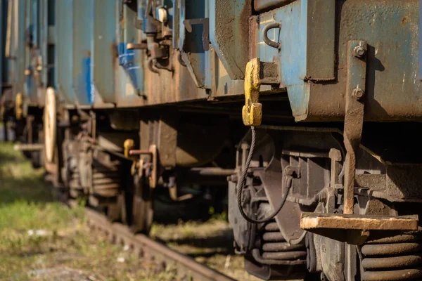 Railroad Вагоны Перевозки Угля Других Полезных Ископаемых — стоковое фото