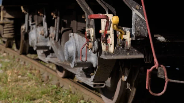 Railway Transport Freight Wagon Safety Switches Valves — Fotografia de Stock