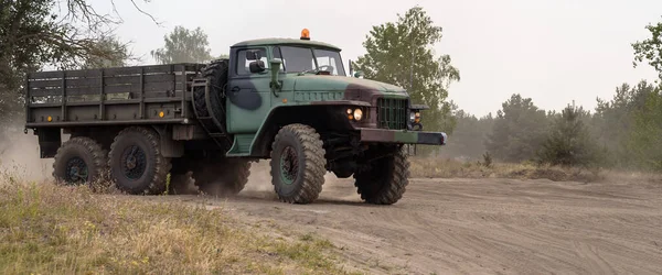 Stock image MILITARY TRUCK - Old Russian vehicle at the shows of military enthusiasts