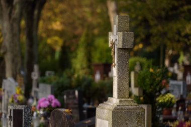 CEMETERY - Tombstones at burial site of the dead