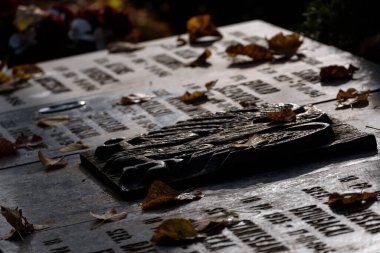 WAR GRAVES - Tombstones of soldiers killed in the Battle of Kolobrzeg in World War II