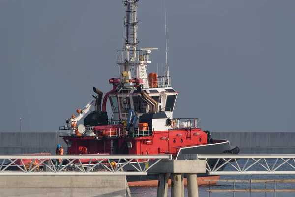 Swinoujscie West Pomeranian Poland 2022 Fireboat Maneuvering Harbor — Stock Fotó