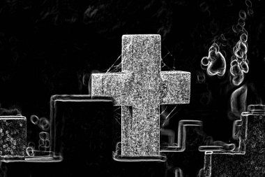 CEMETERY - Tombstones at burial site of the dead