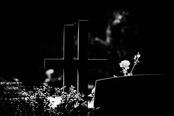 Cemetery Sírkövek Temetkezési Helyen Halott — Stock Fotó