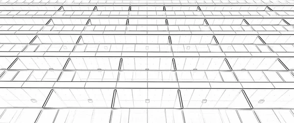 Graphik Grundriss Einer Modernen Gebäudestruktur — Stockfoto