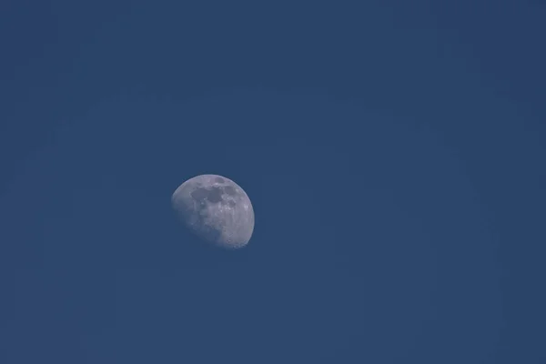 Moon Earth Satellite Background Blue Sky — Stock Photo, Image