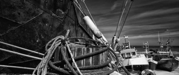 Fishing Port Eski Klasik Cihazlar Balıkçı Tekneleri — Stok fotoğraf