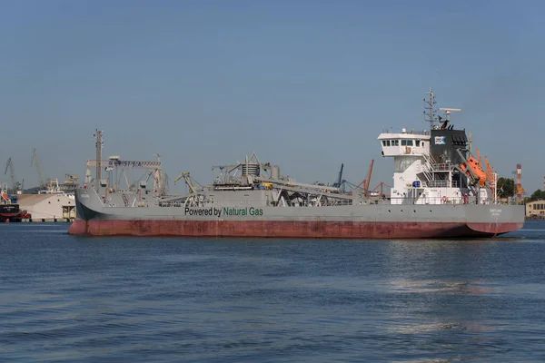 Gdynien Pomeranien Polen Mai 2023 Schiff Manövriert Hafen — Stockfoto