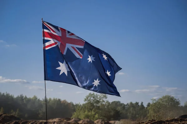 Bandiera Dello Stato Bandiera Colori Nazionali Commonwealth Australia — Foto Stock