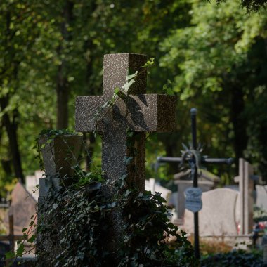 CEMETERY - Tombstones at burial site of the dead