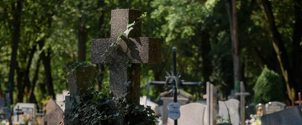 Cemetery Tombstones Burial Site Dead — Stockfoto